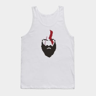 God of War - Kratos face (Pixelated) Tank Top